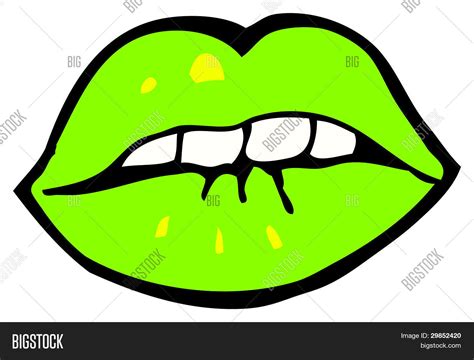 Glowing Green Lips Image And Photo Free Trial Bigstock