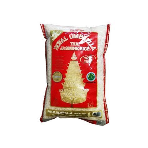 Royal Umbrella Thai Hom Mali Jasmine Rice Whole 2kg — World Food Shop