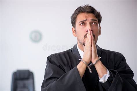 Young Male Judge In Corruption Concept Stock Photo Image Of Legal