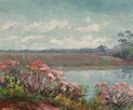 Landscape with Pink Blossoms Painting by Ellen Axson Wilson - Fine Art ...