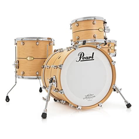 Pearl Masterworks 18 4 Piece Shell Pack Matte Natural W Pinstripe