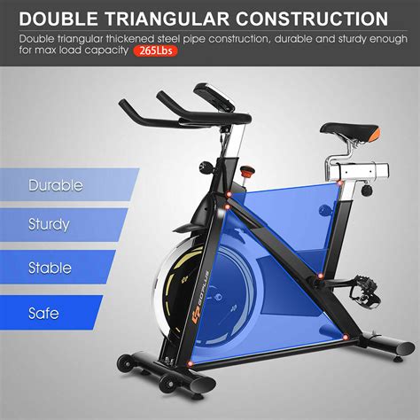 goplus exercise bike cycle trainer indoor workout cardio fitness bicycle stationary