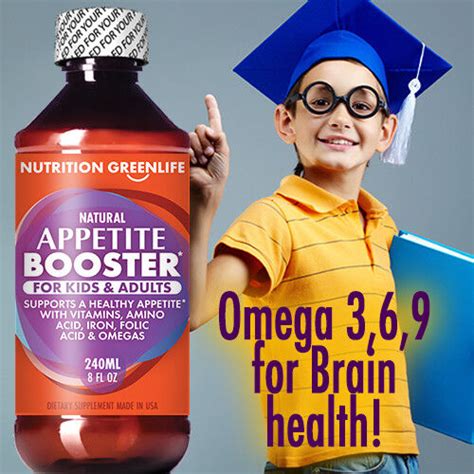 Appetite Booster For Kids And Adults B Vitamins L Lysine Omega 369