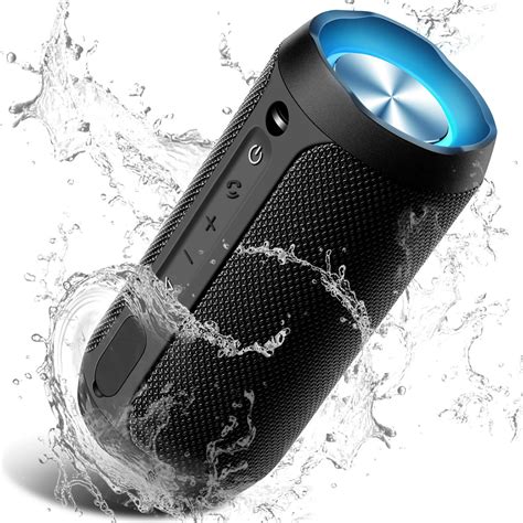 Waterproof Bluetooth Wireless Speaker With Colorful Led Light Portable