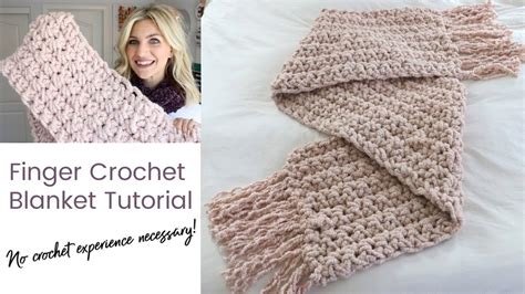 How To Finger Crochet A Blanket Tutorial No Crochet Knowledge Needed