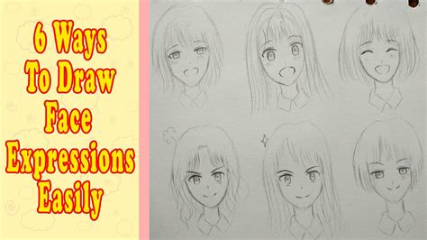 How To Draw Facial Expressions Drawing Anime Face Part 1 Youtube