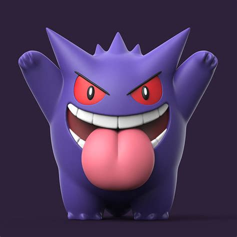 pokemon gengar 3d model 3d printable cgtrader