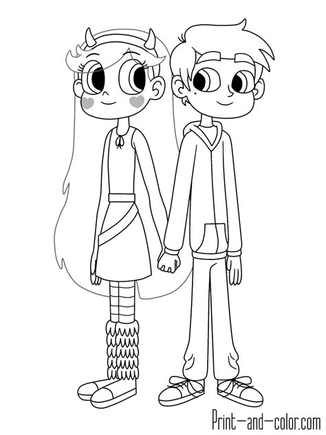 Star Vs The Forces Of Evil Coloring Pages Print And
