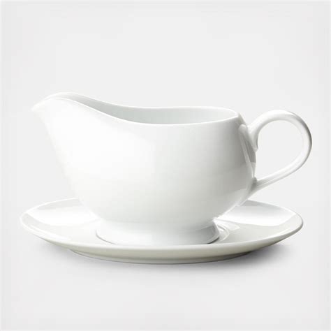 Crate And Barrel Gravy Boat With Saucer Zola