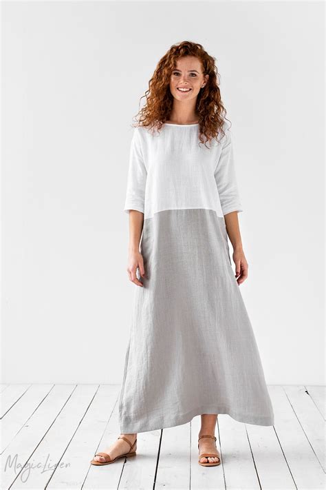 Maxi Linen Dress Long Linen Dress Linen Maxi Dress Casual Dresses For Women
