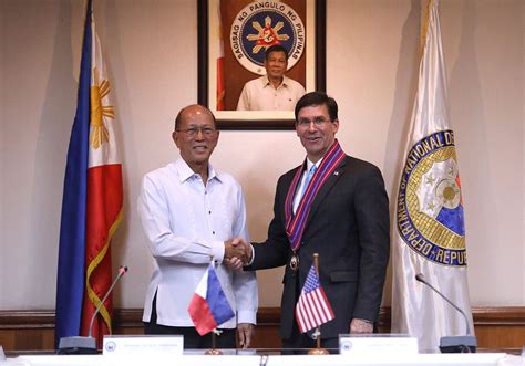 Us Defense Chief Favors Review Of 1951 Treaty With Philippines