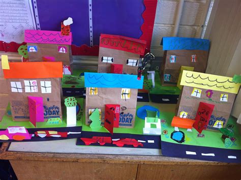 Construction 3d Homes School Art Projects Kids Art Projects