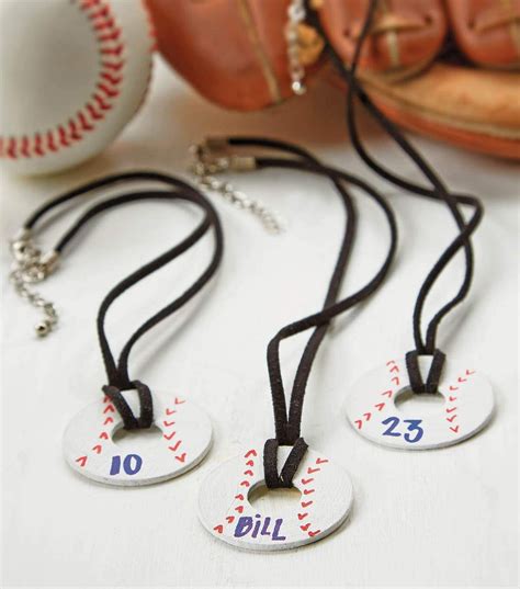 Diy Baseball Washer Necklaces The Exhausted Mom Artofit