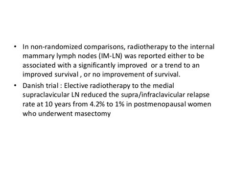 Adjuvant Radiotherapy Of Regional Lymph Nodes In Breast
