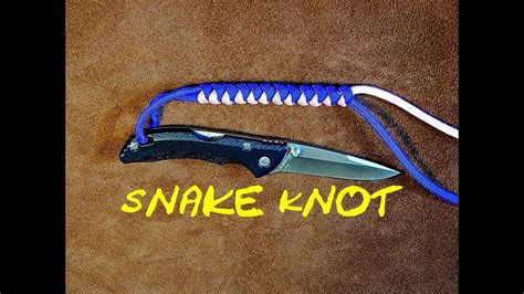To start, i cut and gutted(removed. Two Colour Snake Knot Paracord Knife Lanyard - How to Tie | Snake knot, Snake knot paracord ...