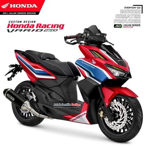 Modifikasi Honda Vario 160 Ala Racing Ini Benar Benar Gak Ada Obat