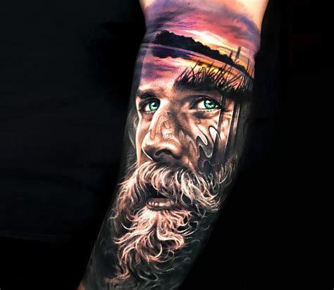 Beard Man Tattoo By Arlo Tattoos Photo 21208