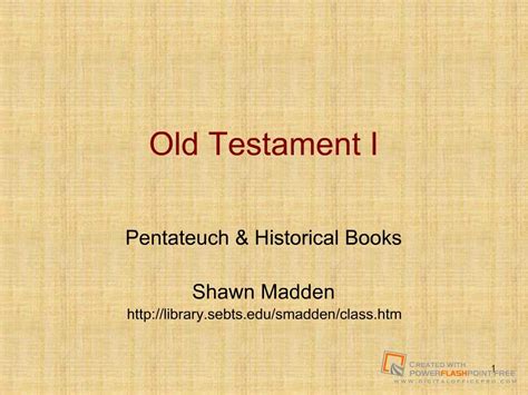 PPT Old Testament I PowerPoint Presentation Free Download ID