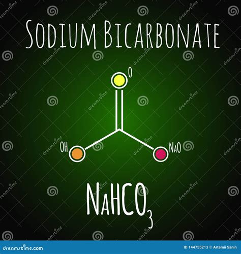 Sodium Bicarbonate Or Baking Soda Chemical Structure Skeletal