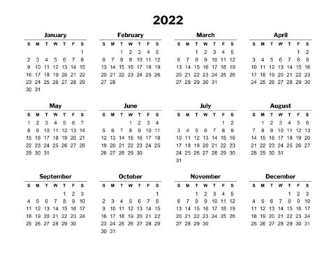 2022 Calendar Template In 2020 Calendar Template Excel Calendar