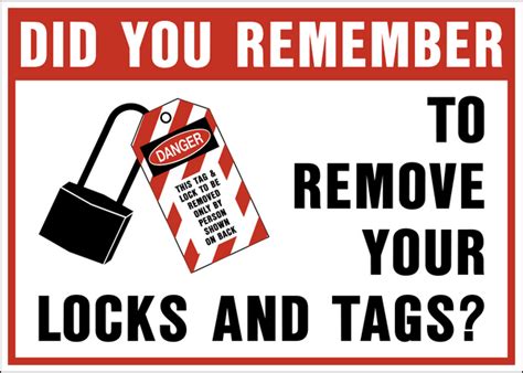 Lock And Tag Removal Western Safety Sign