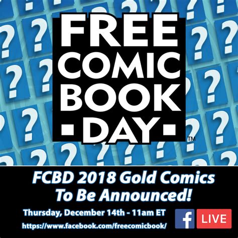fcbd 2018 gold comics to be announced december 14th free comic book day