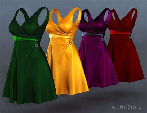 X Skirt For Genesis 2 Females Clubwear Dresses For Daz Studio And