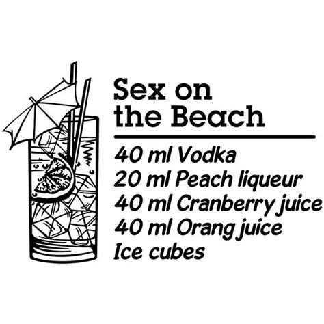 Wandtattoo Cocktail Sex On The Beach Englisch