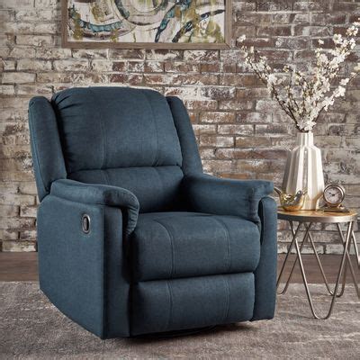 With the famous 77 step process, our craftsmen take soft. Navy Blue Swivel Gliding Recliner | Glider rocker recliner ...