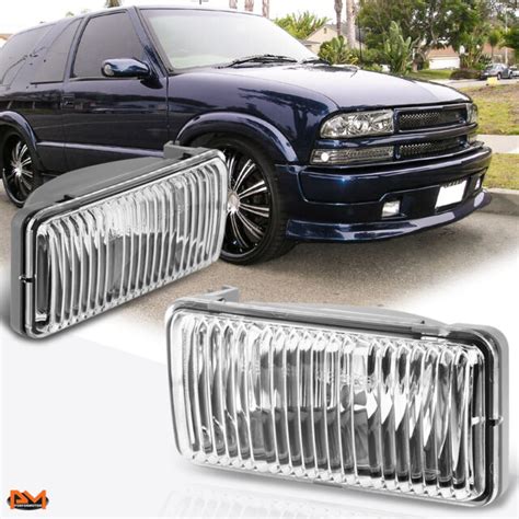 For 98 04 Chevy S10blazer Oe Style Clear Lens Front Bumper Fog Light