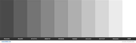 Tints Xkcd Color Dark Grey 363737 Hex Colors Palette Colorswall