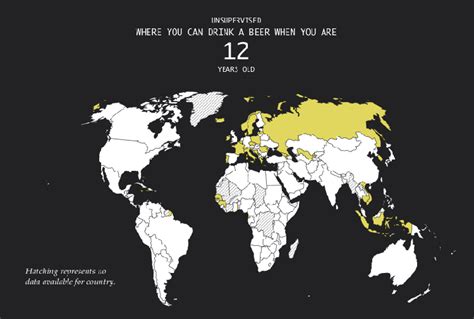 An Eye Opening Map That Shows The Wide Range Of Legal Drinking Ages