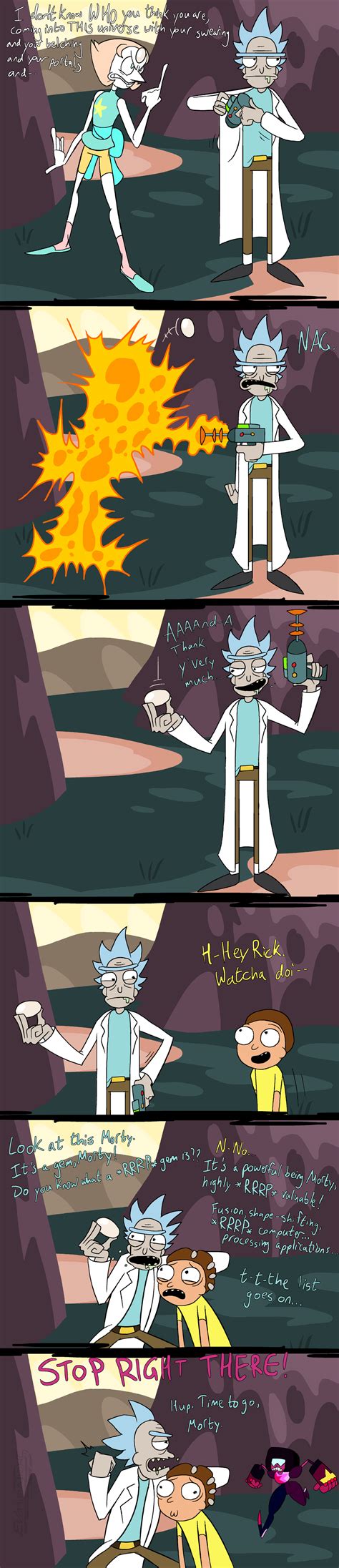 Rick And Morty Steven Universe Crossover By Evanimationsdeviantart