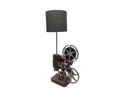 Home Theater Decor Early Brown K108 Movie Projector Table Lamp Handmade Products