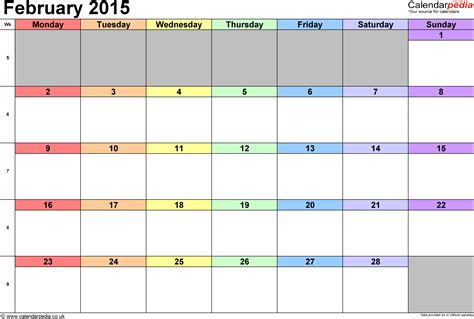 Calendar February 2015 Uk Bank Holidays Excelpdfword Templates