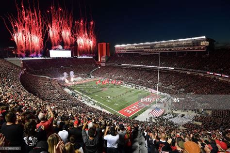Fireworks Go Off As The Ohio State Buckeyes Take The Field For A Game