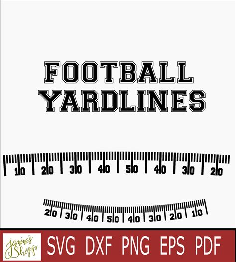 Football Yardlines Svg Dxf Png Eps Pdf For Use With Cricut Etsy