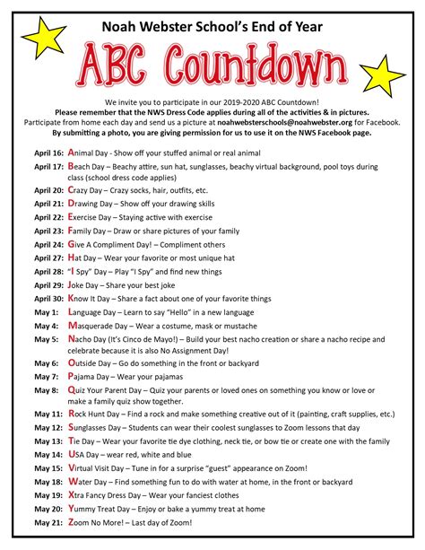 Abc Countdown To The End Of The School Year School Walls