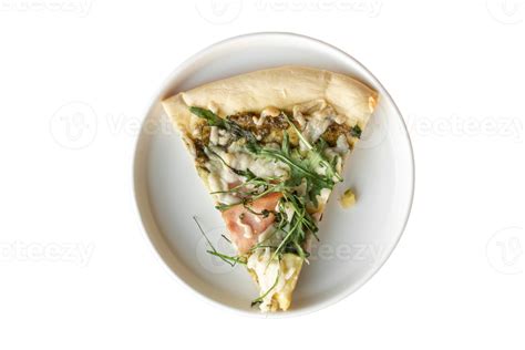 Free Piece Of Vegetable Pizza Isolated On A Transparent Background