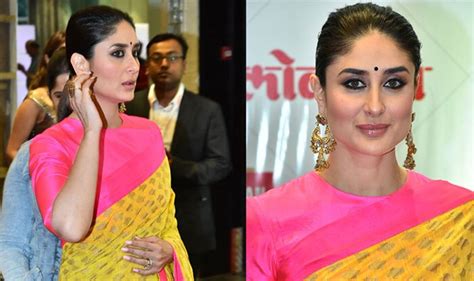 Kareena Kapoor In Masaba Gupta Yellow Saree Lokmat Maharashtrian Awards See Pics Pics पीली