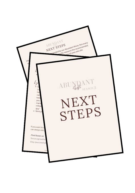 Next Steps Guide Growth And Grace