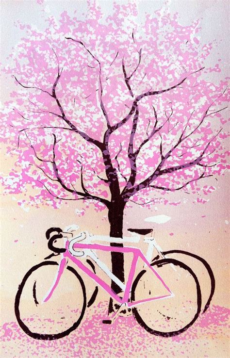 Ohanami Bicycles Bicycle Illustration Illustration Art Pink Bike Paris 3 Graphisches Design