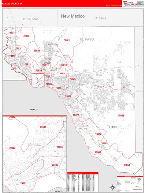 El Paso Zip Code Map Map