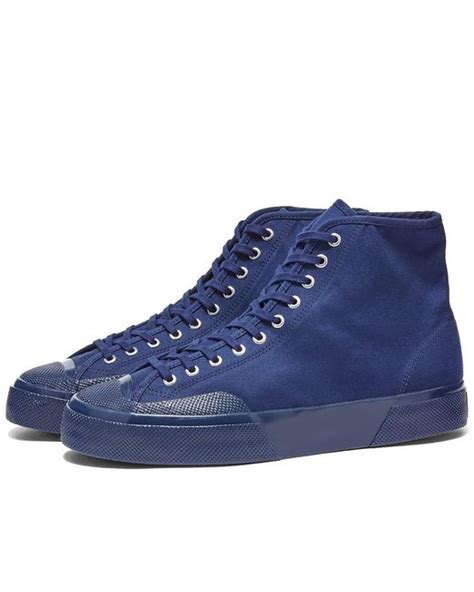 Superga Cotton 2433 W Moleskin High Sneakers In Navy Blue For Men Lyst