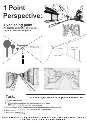 Linear Perspective Worksheets Teaching Resources