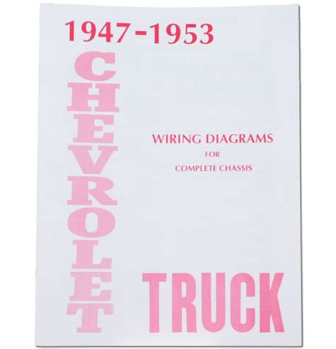 1947 53 Chevrolet Truck Wiring Diagrams Ebay