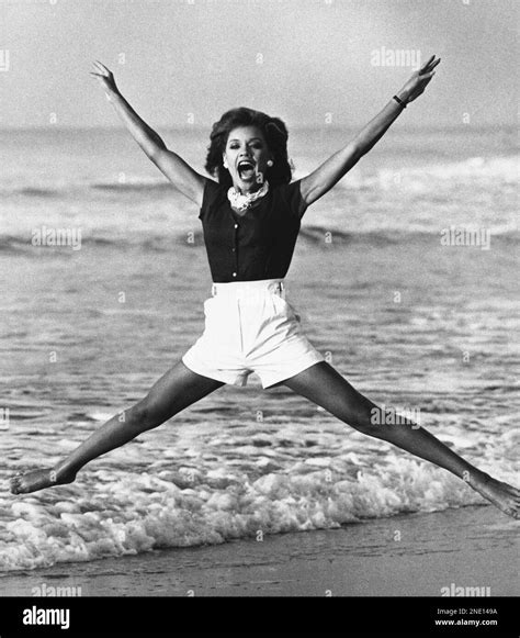 Vanessa Williams Miss American For 1984 Jumps For Photographers On The Beach In Atlantic City