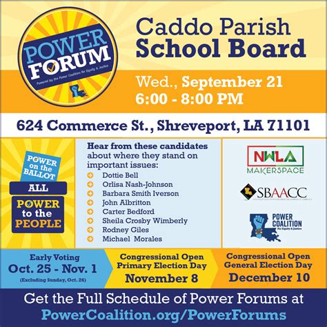 Power Forum Caddo Parish School Board Power Coalition For Equity And