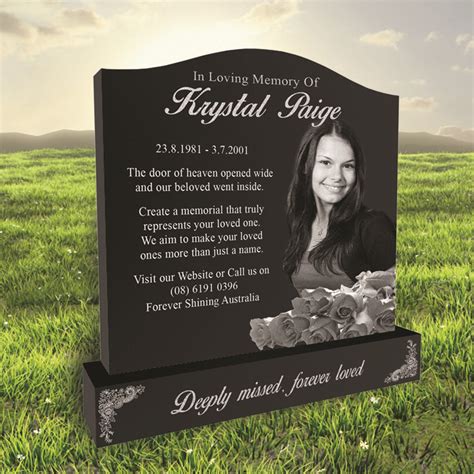 Laser Etched Headstone Designed By Forever Shining Cheap Headstones