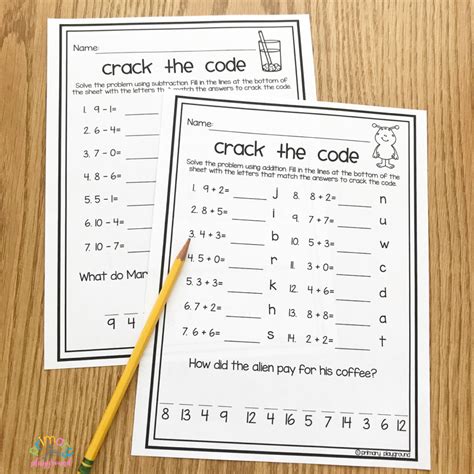 Free Printable Crack The Code Math Primary Playground